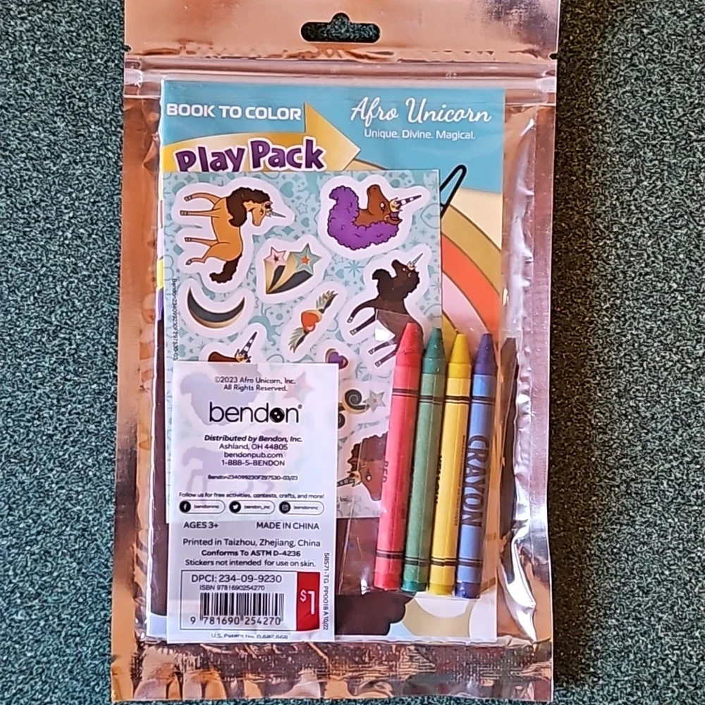 - NEW Playpack grab & go afro unicorn 🦄  10 for $6 great stocking stuffers - Picture 2 of 2